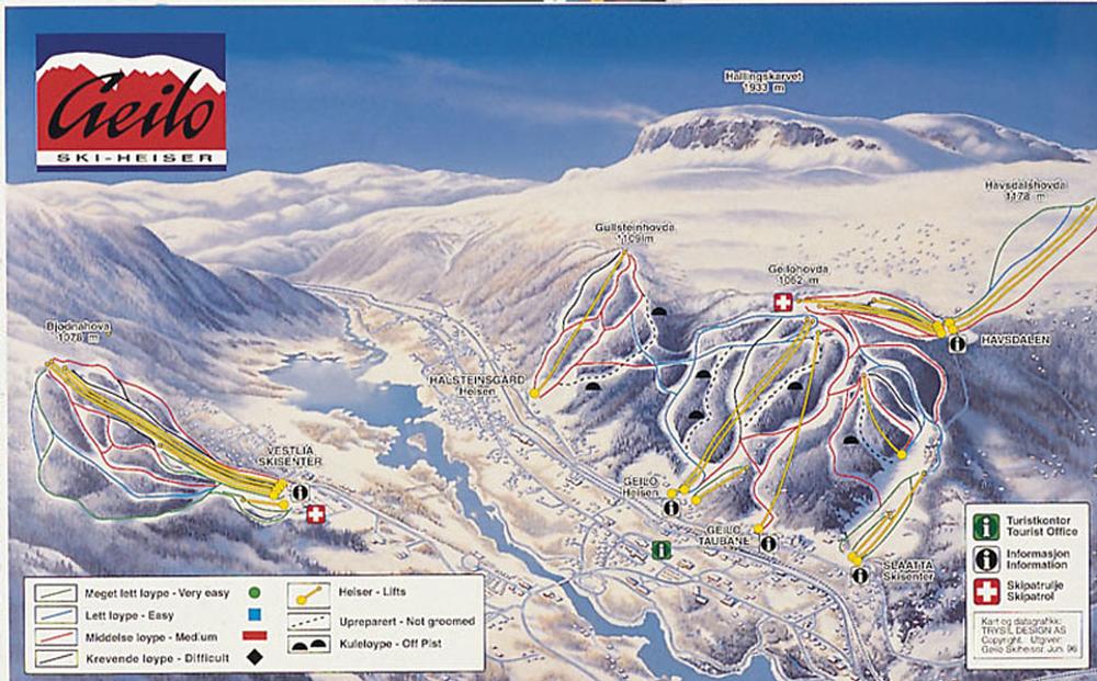 Geilo Piste Map