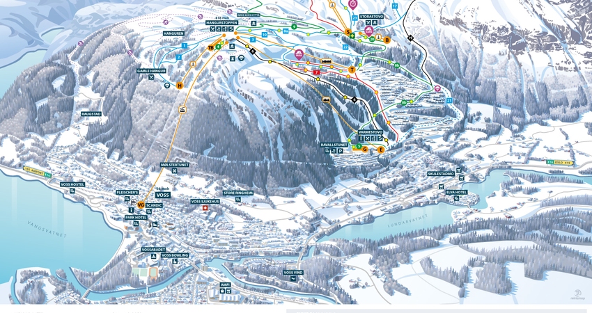 Voss Piste Map